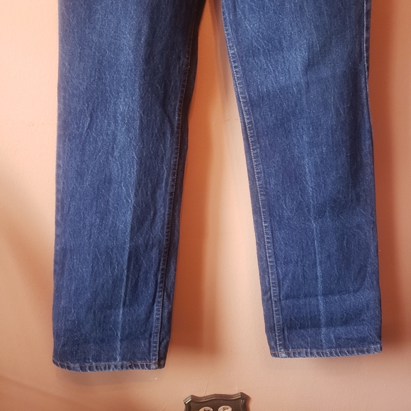 vtg 84 levi's 509 regular fit leather patch orange tab medium wash jeans 31x30 - Picture 6 of 13